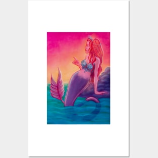 Mermaid or Mirage (Saturated) Posters and Art